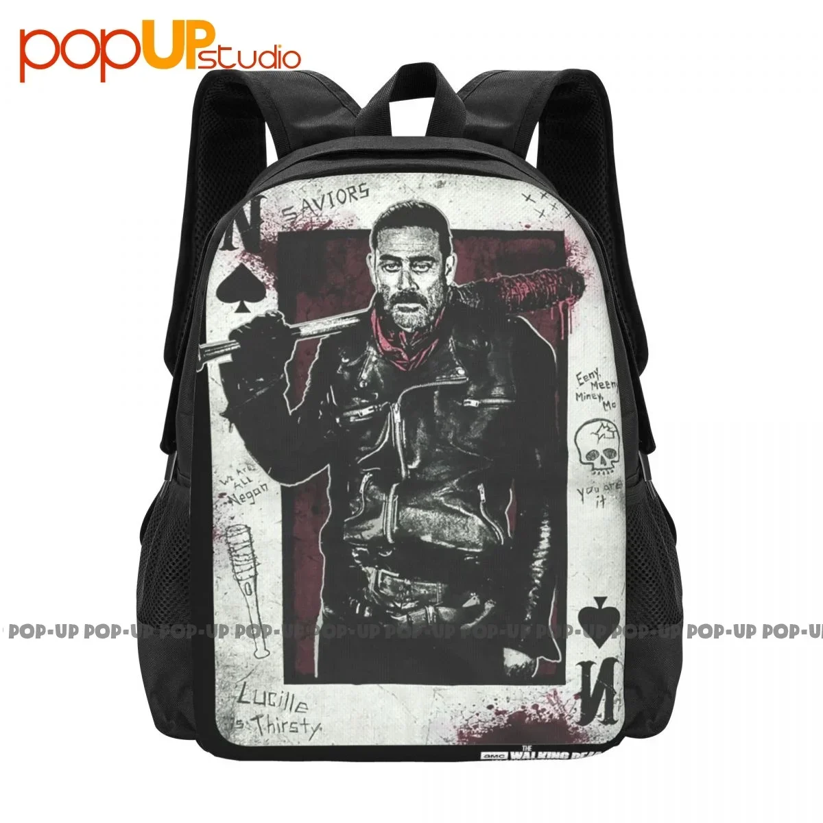 The Walking Dead Twd Negan Playing Card Walkers Zombies Backpack Large Capacity Swimming 3d Printing