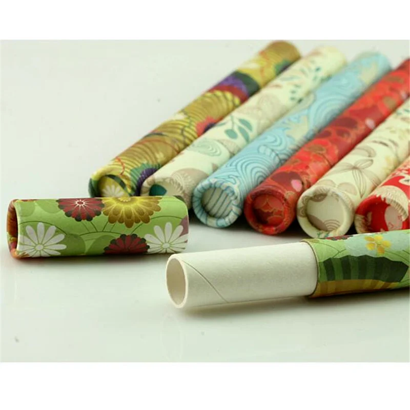 1pcs Japan Style Paper Incense Tube Colorful Thickening Empty Incense Barrel Small Storage Box for Incense Capacity10g