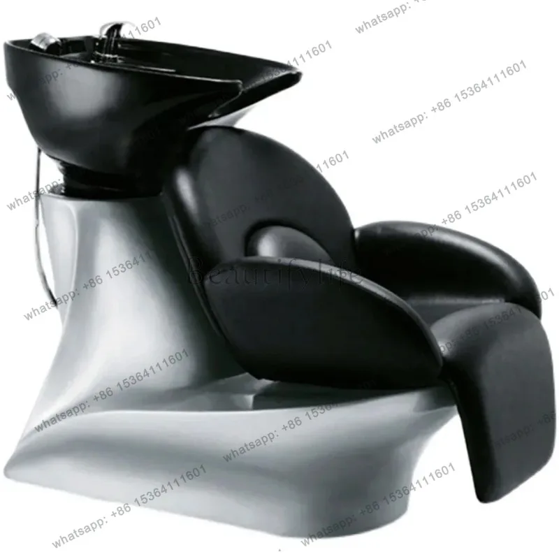 LSUnique Portable Shampoo Bed Simple Trendy Luxury Fashion Hair Shampoo Bed Lounge Ergonomic Cadeira De Barbearia Furniture