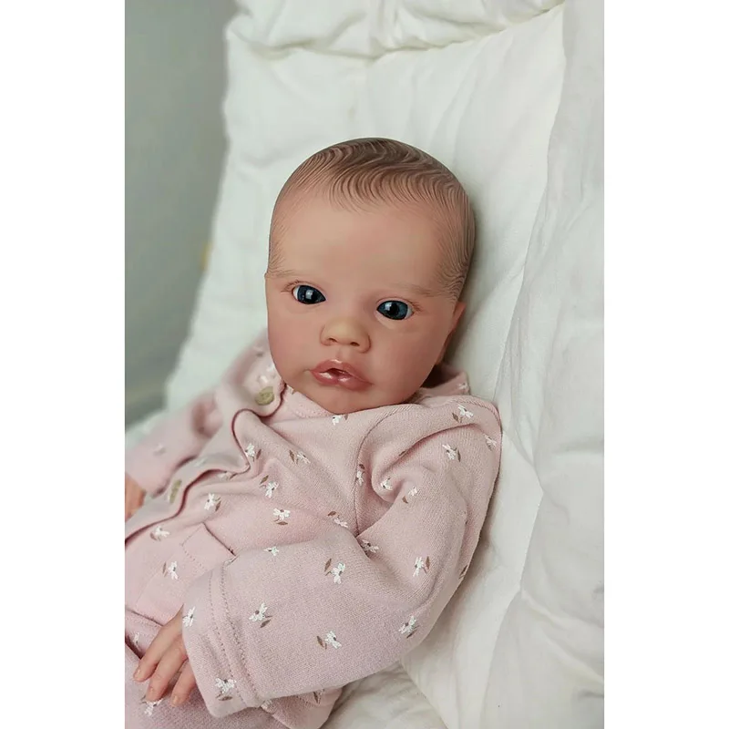 NPK 18'' Ręcznie Robiona Lalka Reborn z Widoczną Skórą Malowaną 3D, Primrose Awake, Bawełniany Korpus, Realistyczna Lalka Kolekcjonerska, Realistyczna Lalka Artystyczna, Prezent