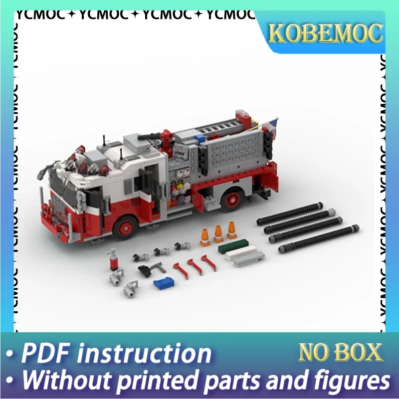 

Car Series YcMoc Building Blocks New York Fire Brigade Engine 34 Model Technology Bricks Brand-name Vehicle DIY Toy For Children
