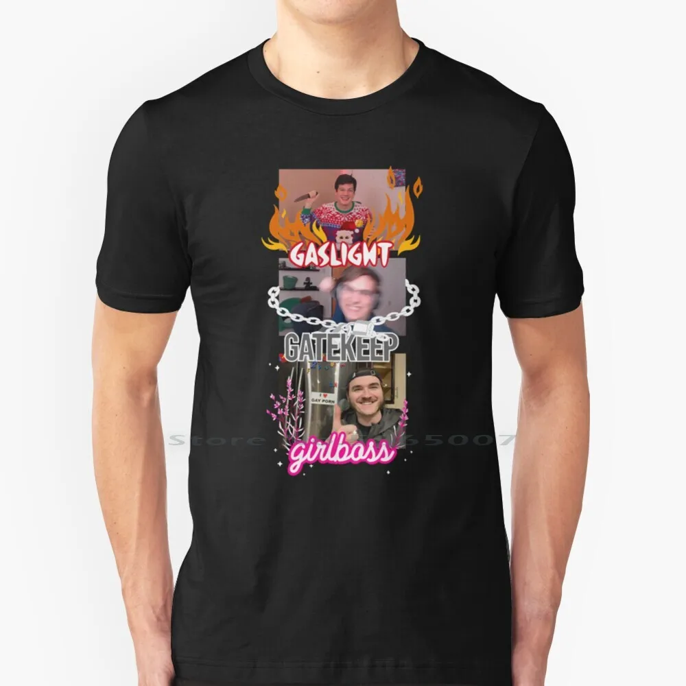 Gaslight Gatekeep Chuckle Sandwich T Shirt 100% Cotton Chuckle Sandwich Gaslight Gatekeep Jschlatt Charlie Slimecicle Slmccl