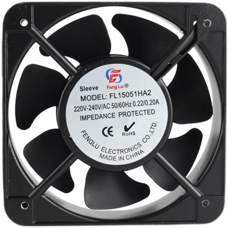 for Fenglu AC220V Axial Flow Fan 15050 Cabinet Electric Box Filter Cooling Fan Pure Copper FL15051