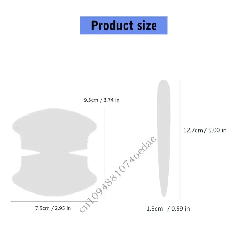 0xxc مقبض باب السيارة درع واقي لاصق شفاف لائحة antiscratch من السهل التثبيت من أجل السيارات الخارجية 8pcs