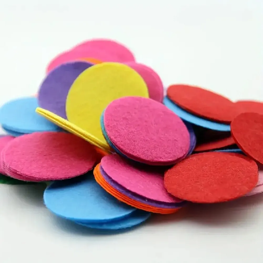 500/200 Pieces/bag round Felt Non-woven DIY Crafts Petal Headdress Bouquet Material Felt Sewing Patch