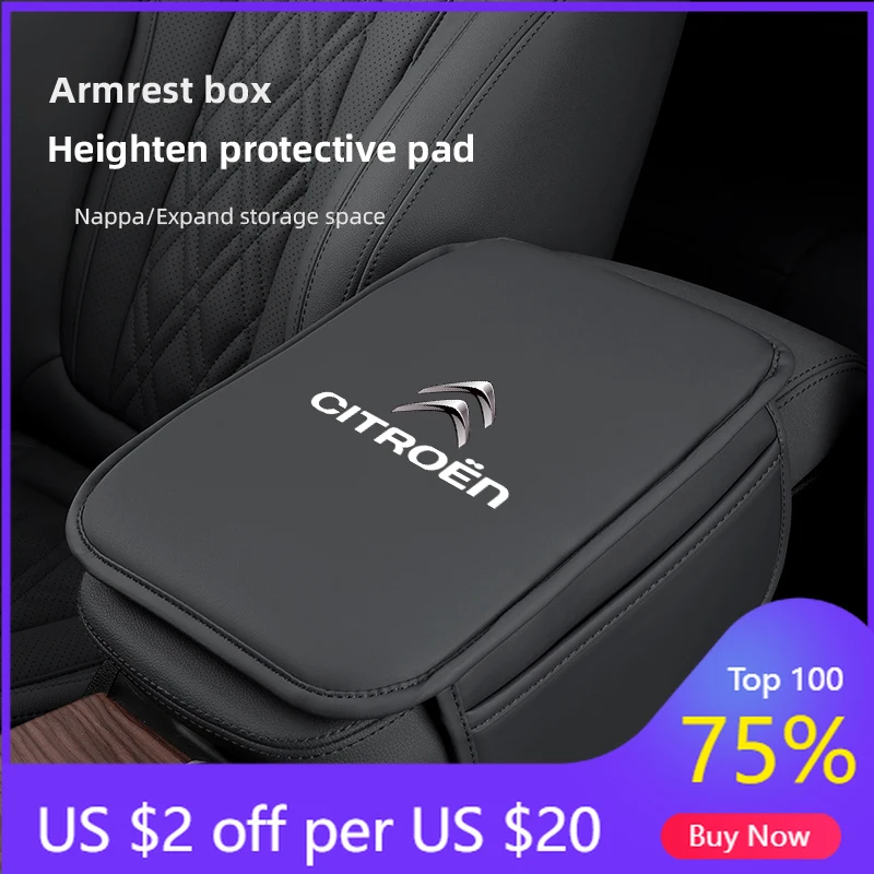 

Накладка на подлокотник для автомобиля, кожаная защитная подушка для центральной консоли, для Citroen C1, DS3, C2, C3, VTS, C4, Saxo, C4L, C5, C6, C8 (2026)