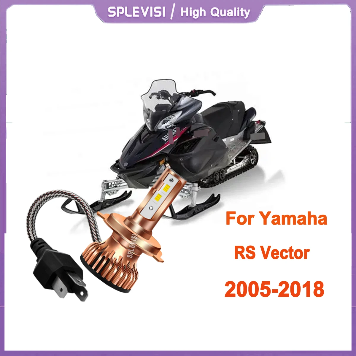 

SPLEVISI H4 HB2 LED Headlight High/Low Beam - easy say goodbye to dark spots For Yamaha RS Vector 2005 2006 2007 208 2009-2018