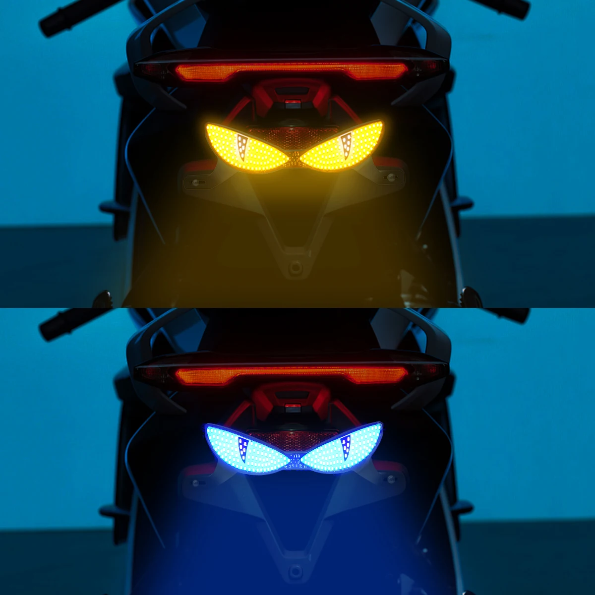 

Universal Motorcycle LED Strobe Light License Plate Light Spotlight Flashing Warning Light 12V Yellow Blue Motor Accessories