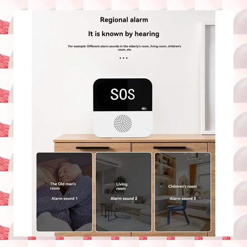 

ABGN Tuya Smart Wi-Fi SOS + 3-кнопочная система оповещения о вызове для экстренной помощи пожилым людям с пейджером для пожилых пациентов