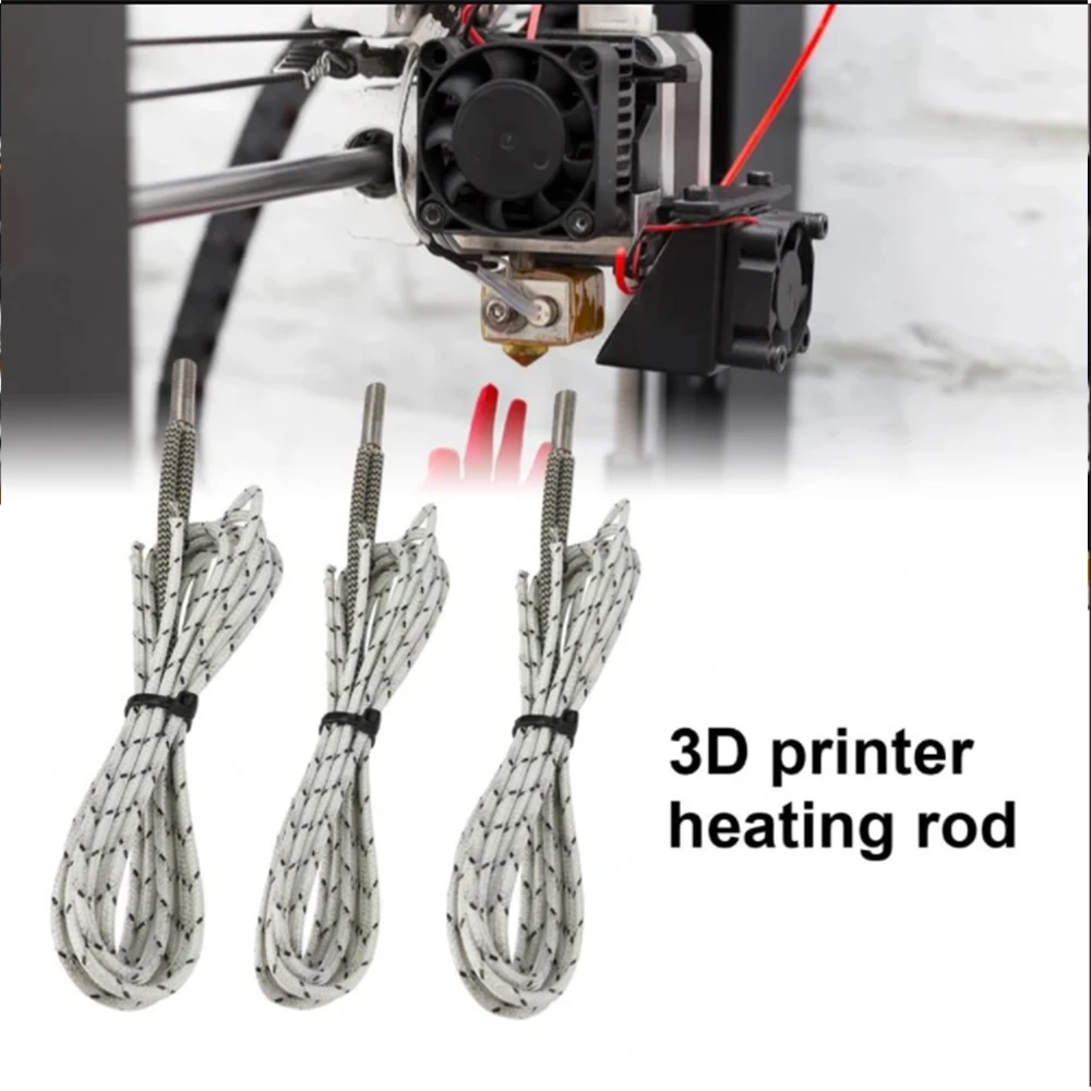 세라믹 카트리지 히터 Reprap Mendel V6 J-헤드 핫엔드 3D 프린터 부품, 1M 히팅 튜브, 6*20mm, 12V, 24V, 50W