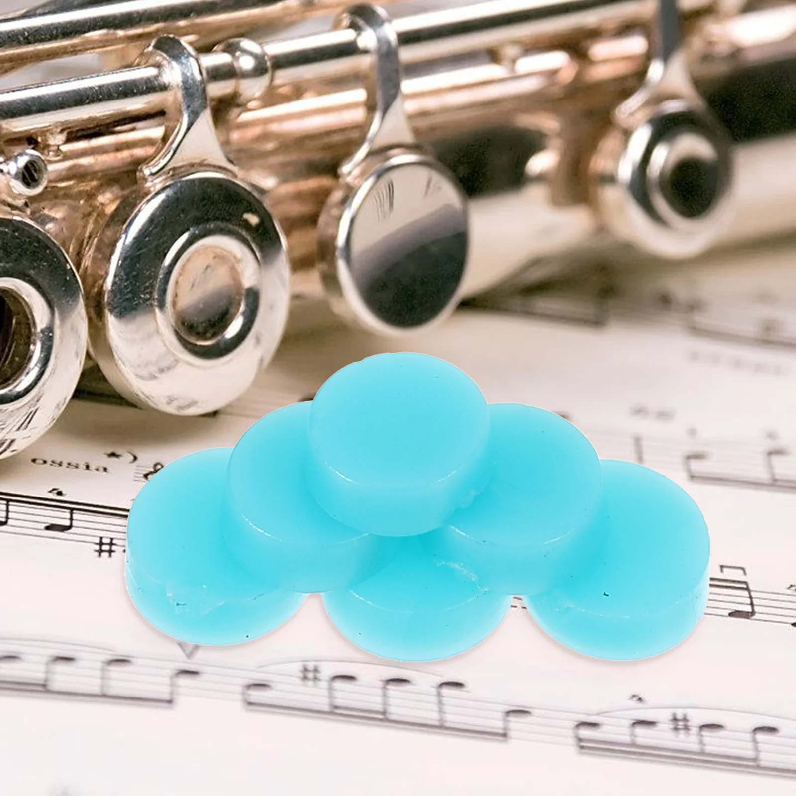 20pcs Flute Hole Plugs Silicone Key Covers Open Hole Flutes Accessories Replacement Parts Green Sound Quality