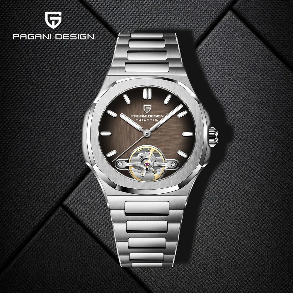 PAGANI DESIGN 2025 New Men's Tourbillon Watch Luxury Automatic Mechanical Watch For Men Stainless Steel Sports Sapphire Crystal