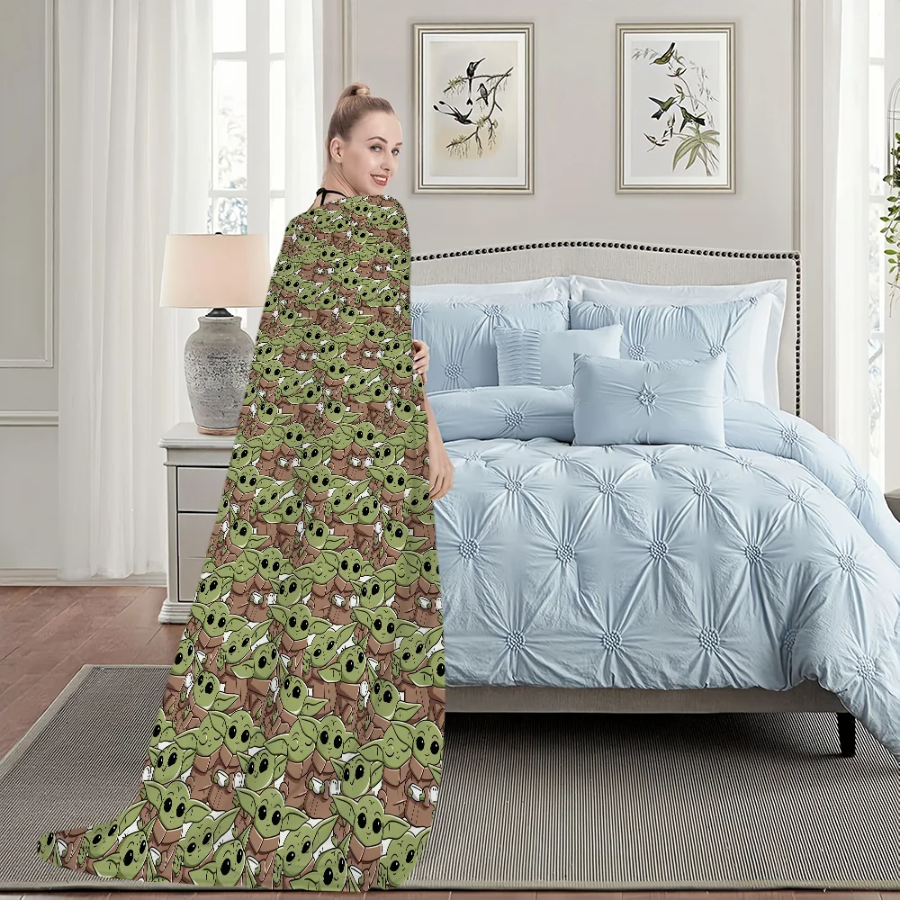 WARS Cute Y-Yoda S-STAR Blanket For Soft Throw Blanket for Picnic Bed Sofa Home Bedroom Cozy Warm Comfortable view 5