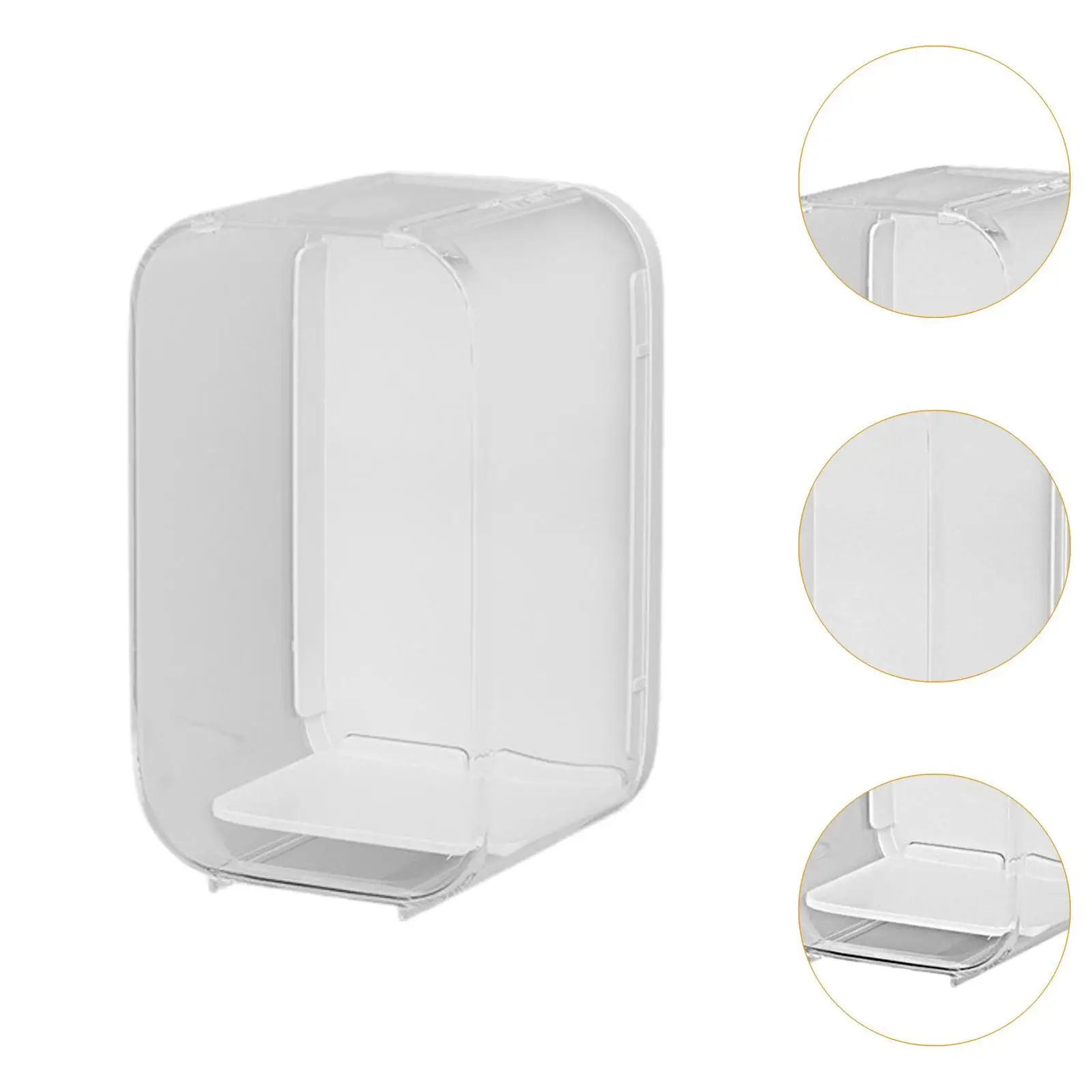 حافظة عرض للمقتنيات، خزانة تماثيل مصغرة على سطح الطاولة للدمى التذكارية، خزانة عرض ألعاب مقاومة للغبار، صندوق تخزين #5