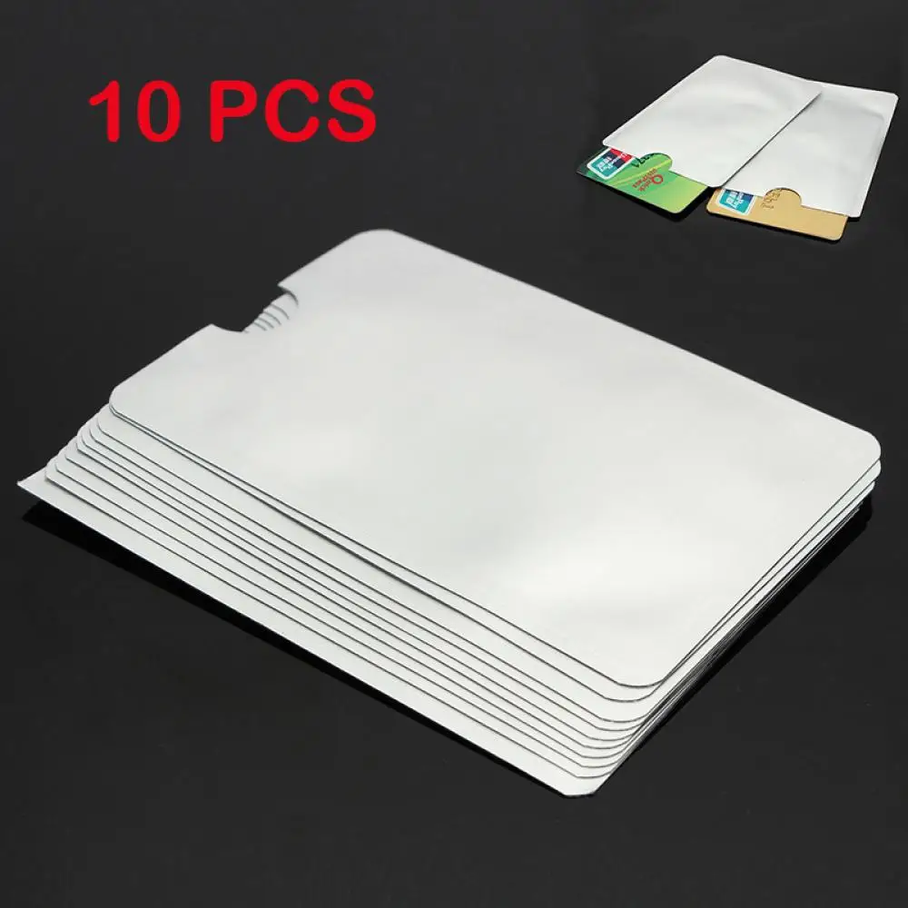 10pcs Rfid aman pelindung memblokir Id kartu kredit lengan pemegang Case tas