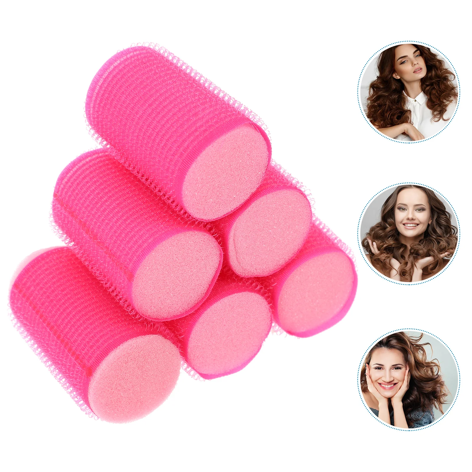 8pcs Sponge Hair Curler Self Adhesive Hair Styling Roller Hair Curlers Hairdressing Tools for Woman