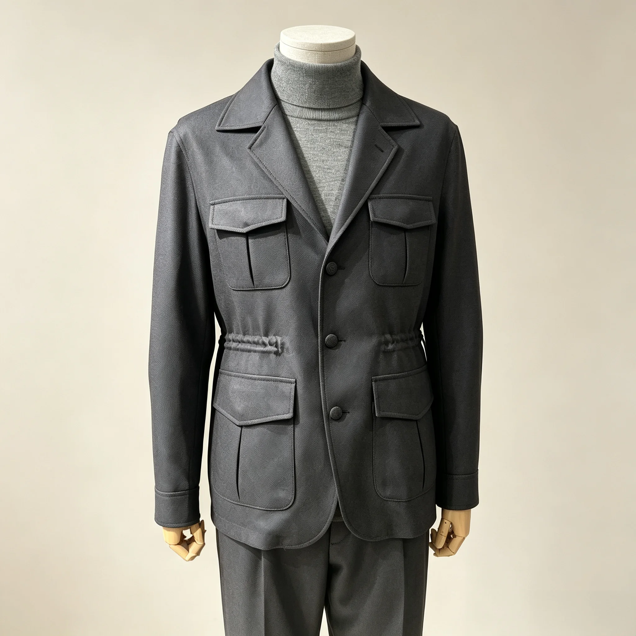 2026 New Autumn Winter Vintage Workwear Jackets For Men Multi Pocket Slim Fit Coat British Style Fashion Tops Gentleman