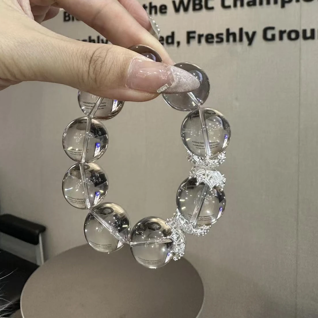 

l Large Particle Pure Body White Crystal Bracelet Faionable Chinese Sle Transient Women's Bracelet Versatile Small ...