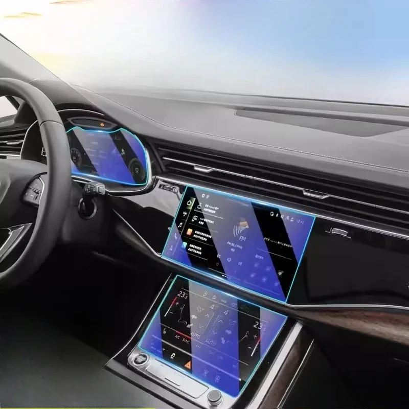 For 2020-25 Audi Q7/q8 Screen Tempered Film Display Screen Films Central Control Films Navigation Gear Meter Protective Film
