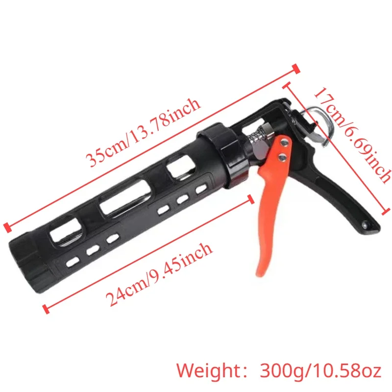 Imagem -06 - Pistola Selante de Vidro Cola de Calafetagem Silicone Pintura Manual Ferramenta de Mástique Isolante para Portas Faça Você Mesmo Janelas e Oficina
