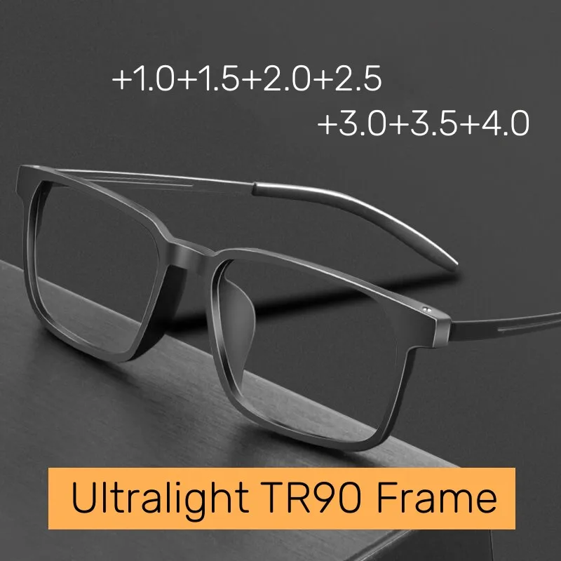 2025 Men's Progressive Multifocal Reading Glasses - Business Titanium Frame Computer Eyewear With Strengths 1.0, 2.0, 3.0 image 3