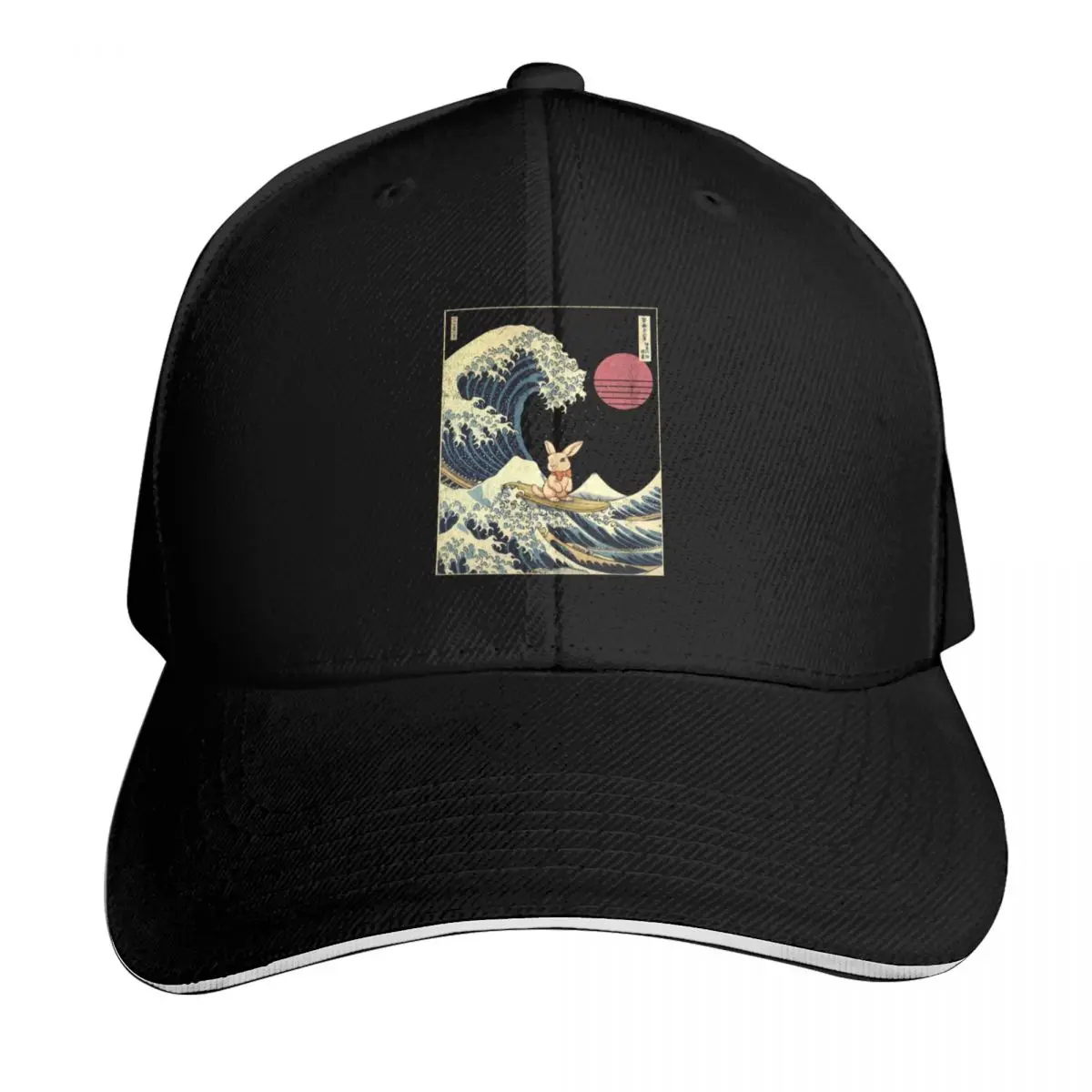 

Rabbit Kanagawa Japanese Surfing Wave Baseball Cap Designer Hat Gentleman Hat party Hat Visor For Man Women's