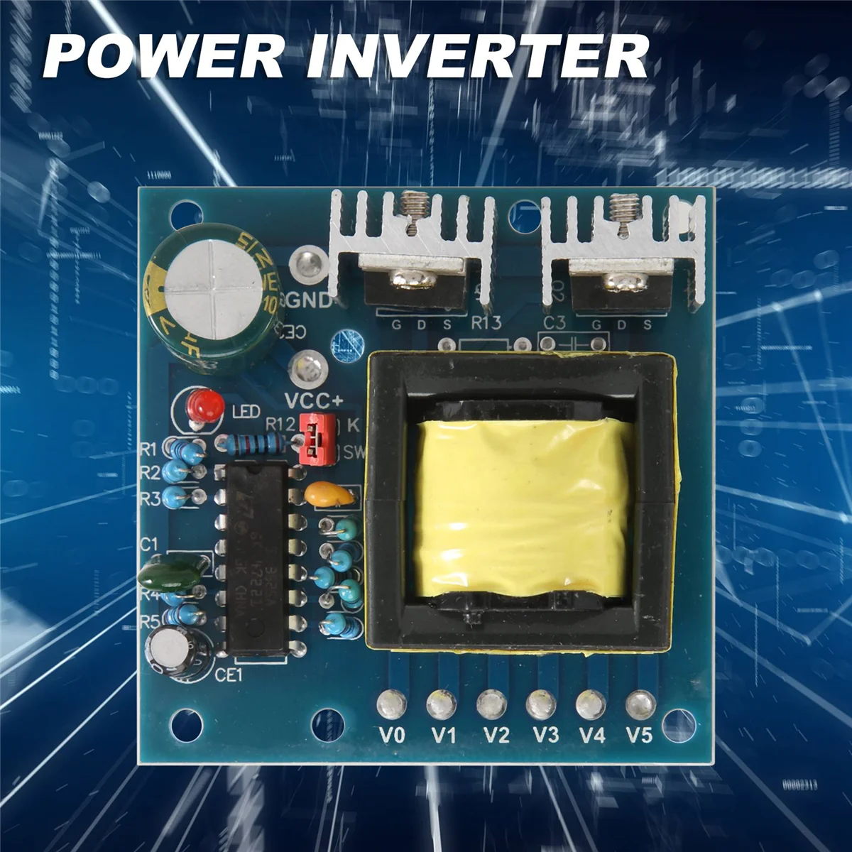 SLQZT 150W Auto DC 12V zu AC 110V 220V 20KHZ Wechselrichter Ladegerät Konverter Boost Board Hochfrequenz Rechteck Welle
