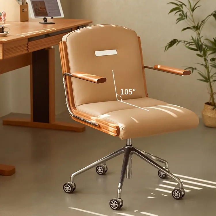 Cadeira simples para computador doméstico, encosto confortável, giratório, ergonômico, escritório, estudo, levantamento