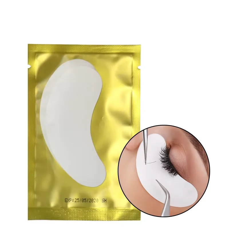 

50 Pairs Gold Color Under Gel Eye Pads Paper Eye Patches Eyelash Extension Eye Tips Stickers Eyelashes Beauty Salon Makeup Tools
