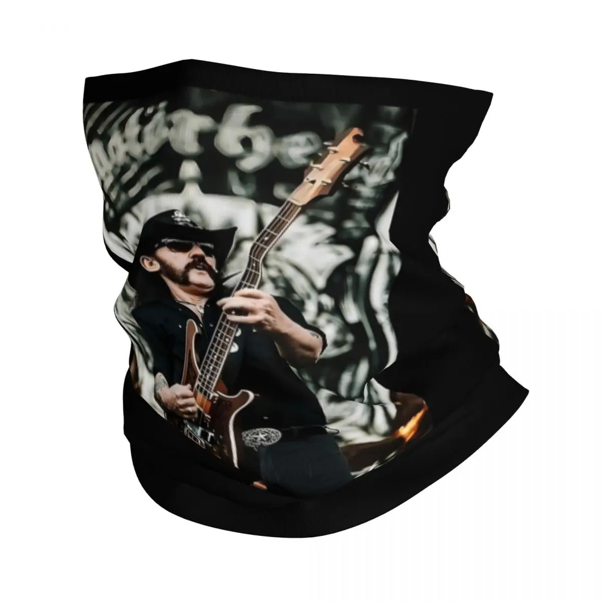 Lemmys Kilmister With His Guitar 90\'s Bandana Neck Cover passamontagna maschera per il viso sciarpa copricapo sport all\'aria aperta per uomo donna