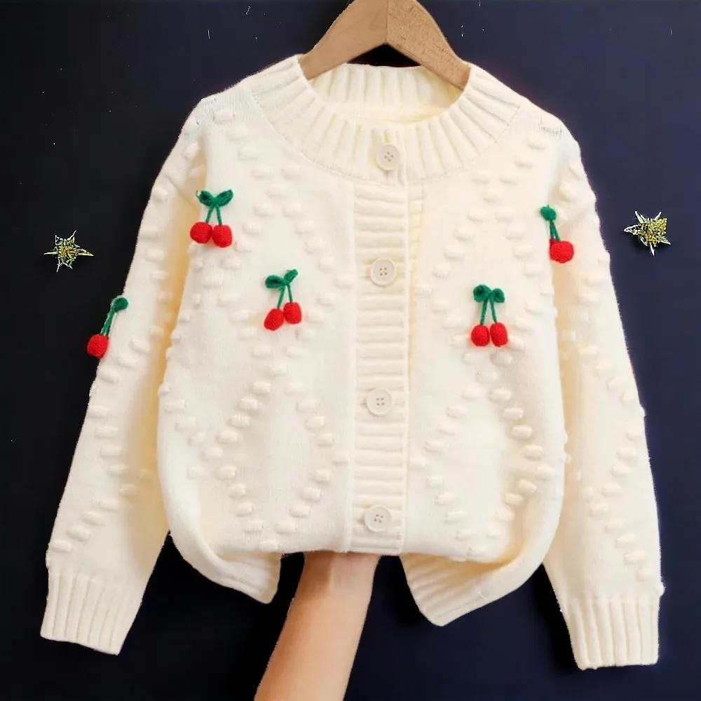 Baby Girls Cardigans for Kids Sweaters School Knitted Coats Autumn Winter Children Clothes for Teenagers Tops 6 8 10 11 12 Years