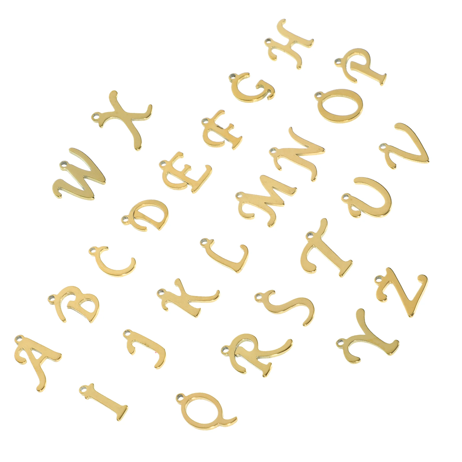 

26 Pcs Alphabet Charms Letter Pendant DIY Jewelry Making Supplies Metal Accessories for Necklace Bracelet Earrings Crafts