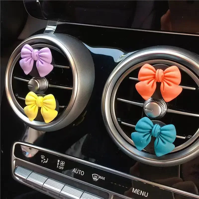 Bow-knot Car Air Vent Freshener Perfume Clip Woman Car Art  Air Conditioning Clip Car Interior Decoration Accessories