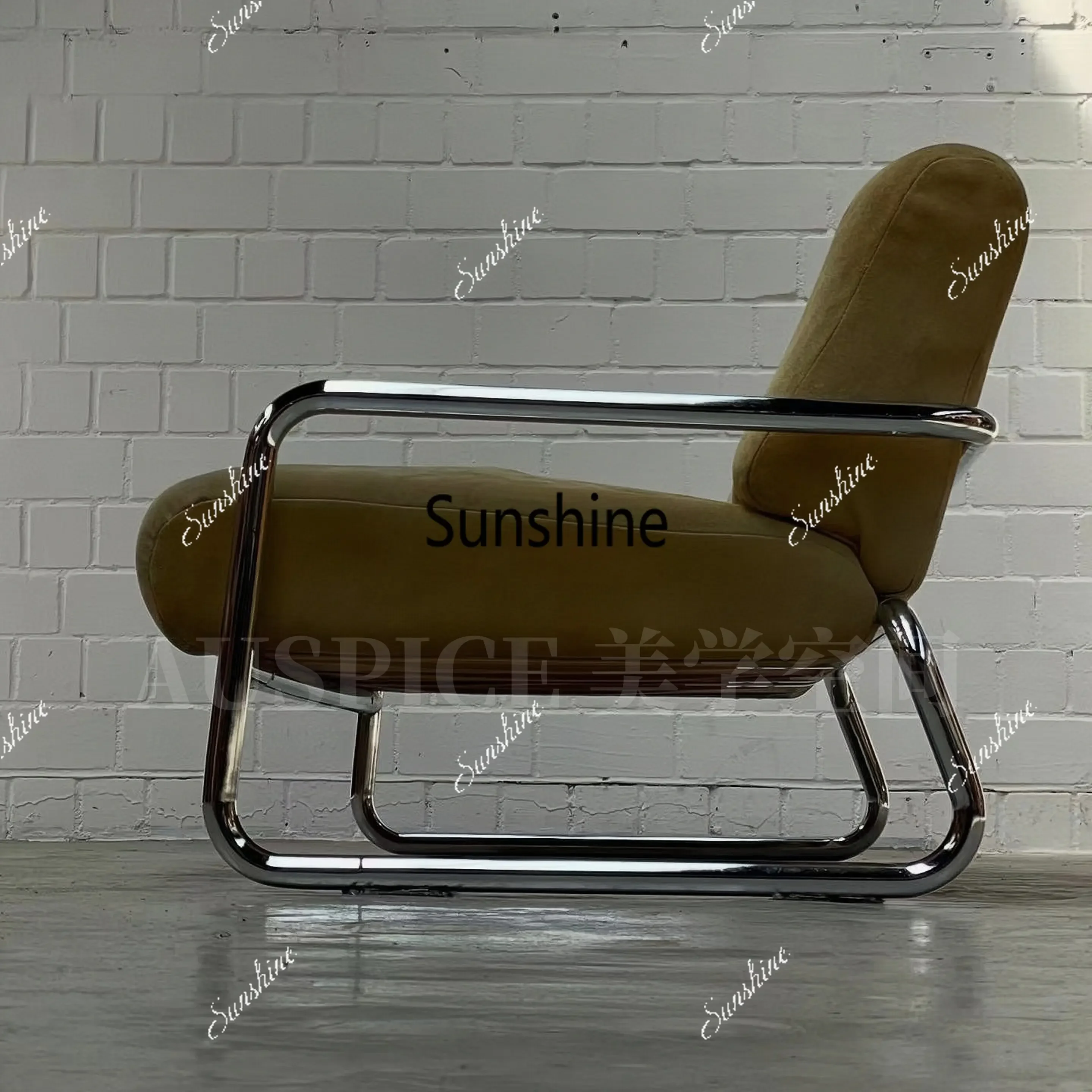 YYMedieval design, stainless steel, niche, suede fabric, sofa