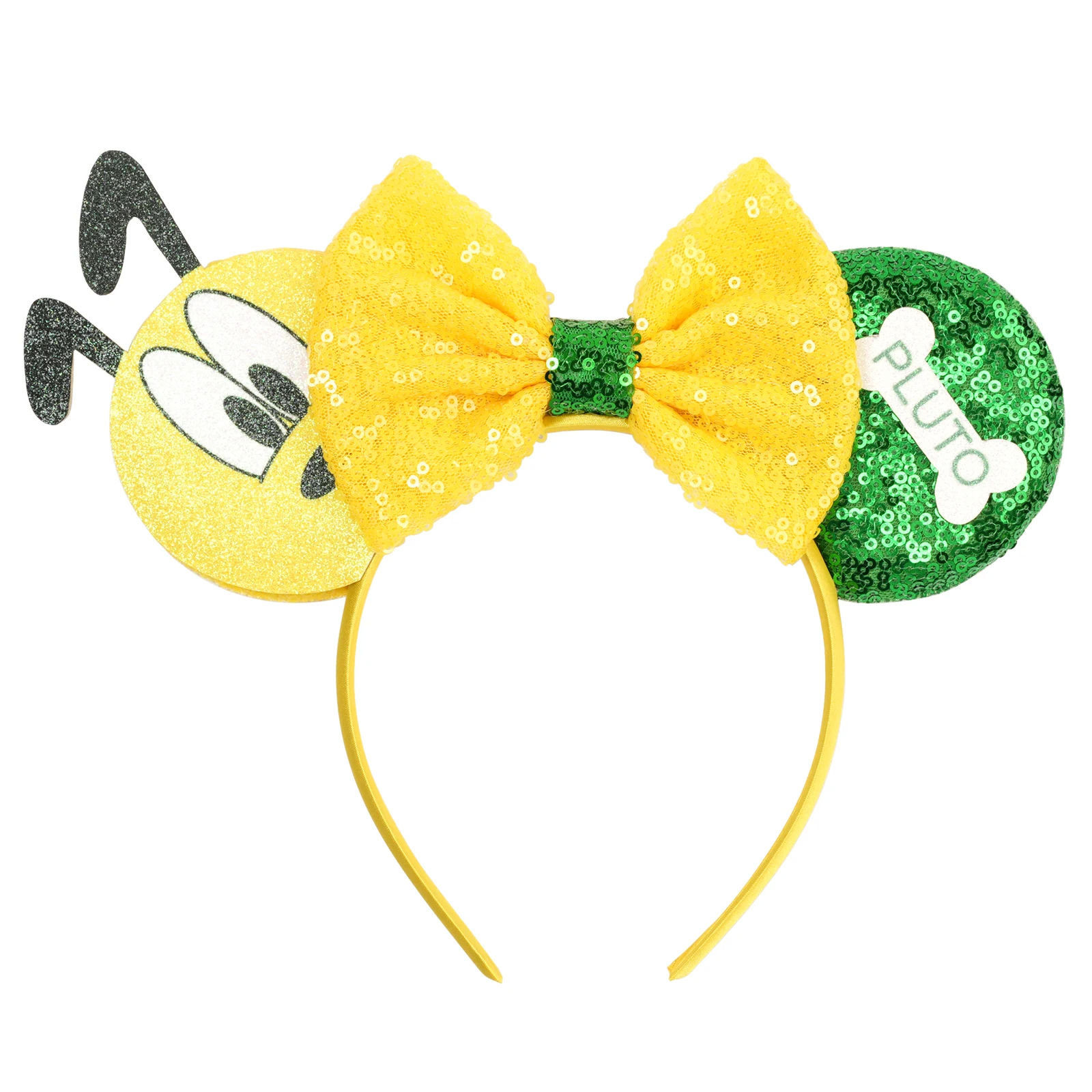 2026 Neuer Stil Mickey Minnie Ohren-Haarband mit Pailletten-Schleifen für Mädchen, Erwachsene und Kinder, Halloween-Party Cosplay Haaraccessoires, Prinzessinnen-Haarband