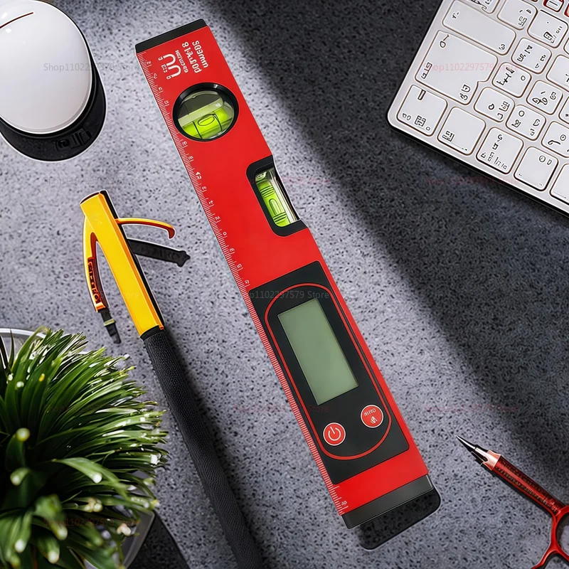 

Цифровой транспортир, угломер, инклинометр, магнитный уровень 0-90 ° Электронная линейка со светодиодным дисплеем для конструкции деревообработки