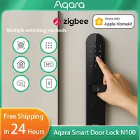 Aqara Smart Lock N100 Fingerprint door lock Bluetooth Password NFC Unlock with Doorbell Smart Home for Xiaomi Mi Home HomeKit