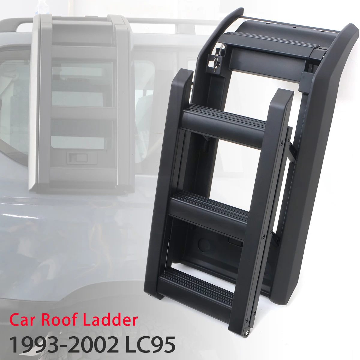 

Автомобильные лестницы, складные багажники на крышу для Toyota Land Cruiser Prado 1993-2002 LC95 LC90, боковые альпинистские лестницы из алюминиевого сплава