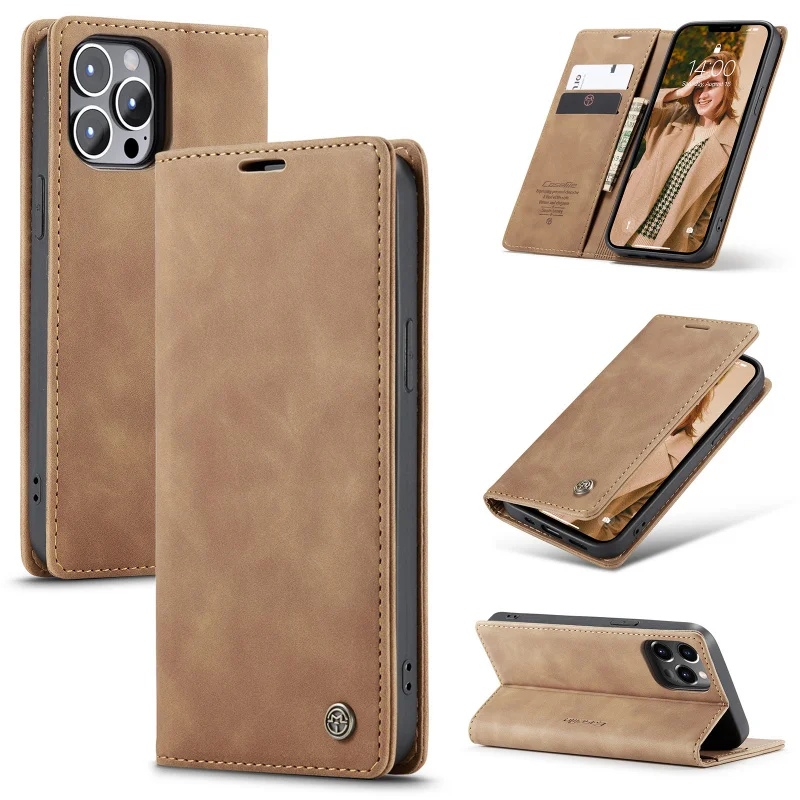 

Leather Flip Case For iPhone 16 Pro 15 14 Plus 13 Pro 11 12 Pro MAX X XS XR 6 6S 7 8 Plus Holder Wallet Stand Phone Bags Cover