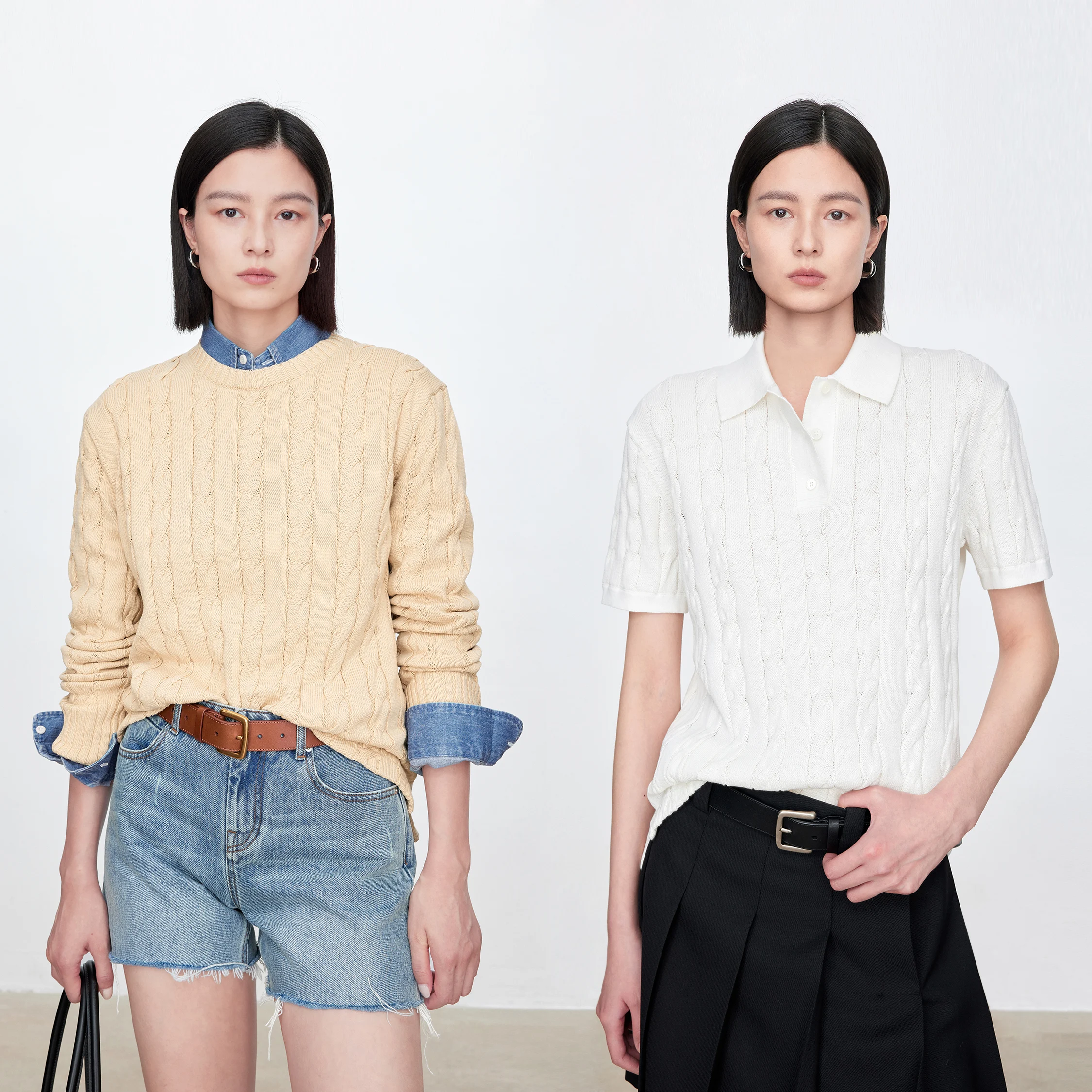 

Strong Twist Cotton Aron Color Knotted Round Ne irt CHICJOC Commute Sle Чистый хлопок Long Sve Regular Fit