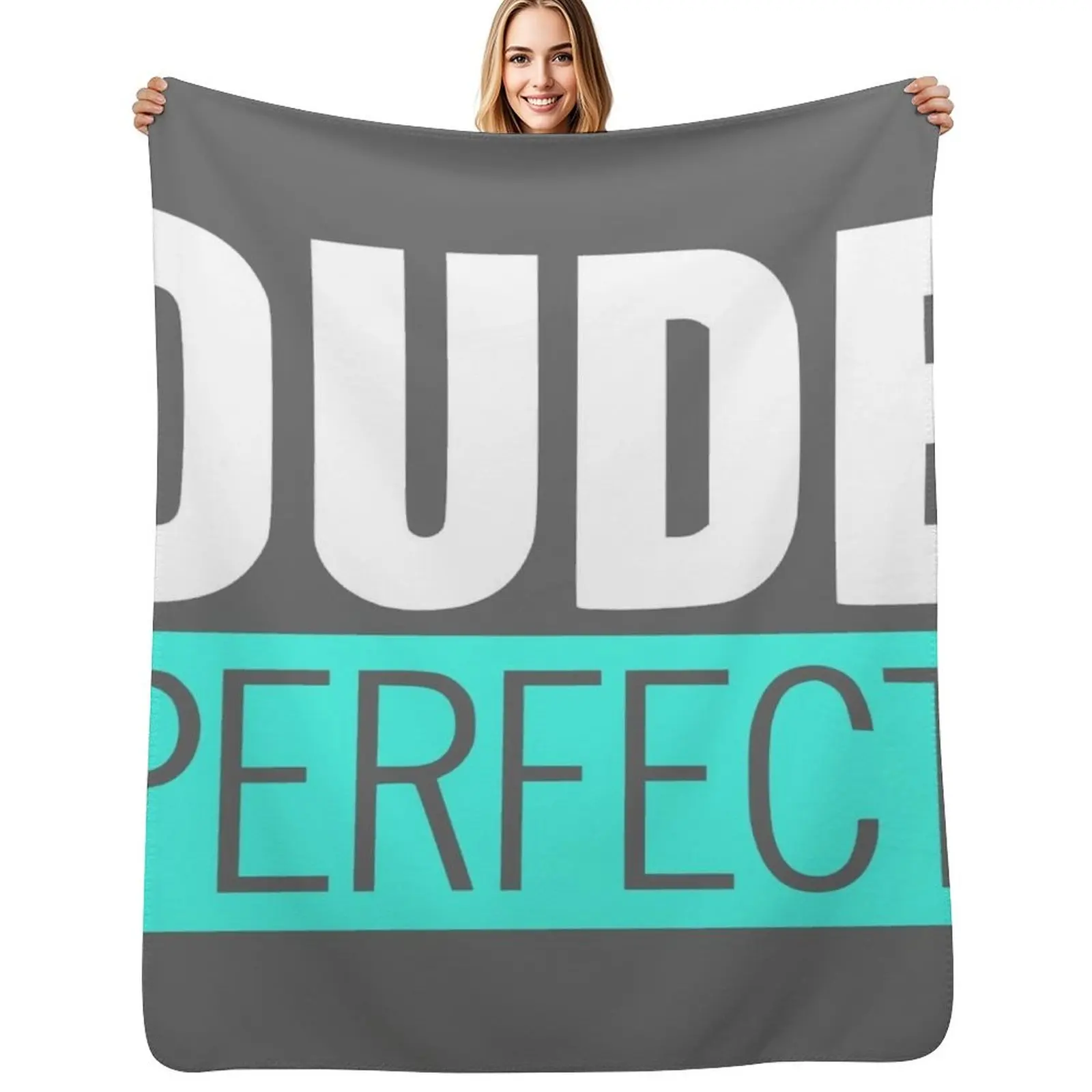 

Dud. Perfect (Official Design - Dark Grey) - Useless Madala Throw Blanket for babies Blankets For Bed Furry Plush Blanket