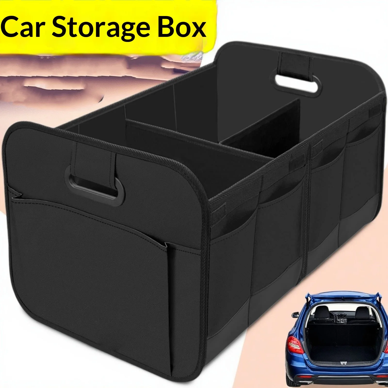 For Geely EX2 Galaxy E5 Lynk Co Zeekr Car Trunk Storage Box Foldable Car Organizer Collapsible Vehicle Storage Box