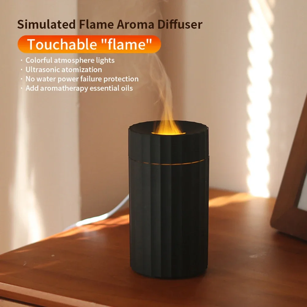 Colorful Electric Flame Aroma Diffuser Air Humidifier For Car USB Aromatherapy Noise Level Below Diffuser Ensures Aroma Diffuser