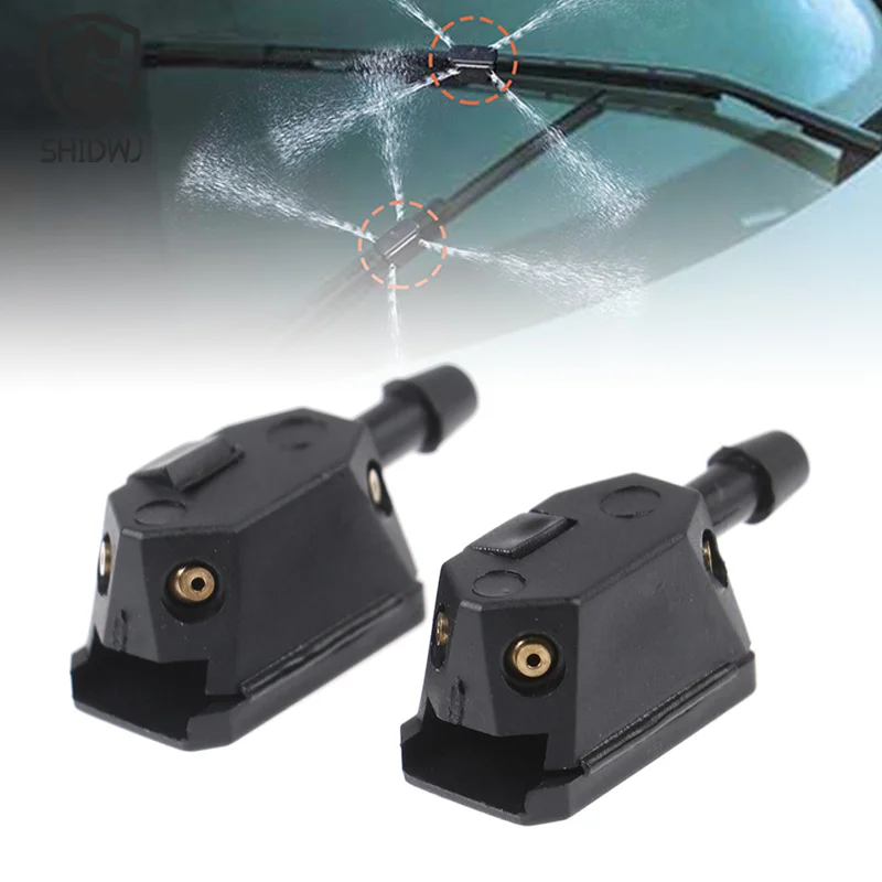 

2Pcs/lot Universal Car Windscreen Washer Wiper Blade Water Sprays Nozzles 8mm/9mm Car Part Accessories