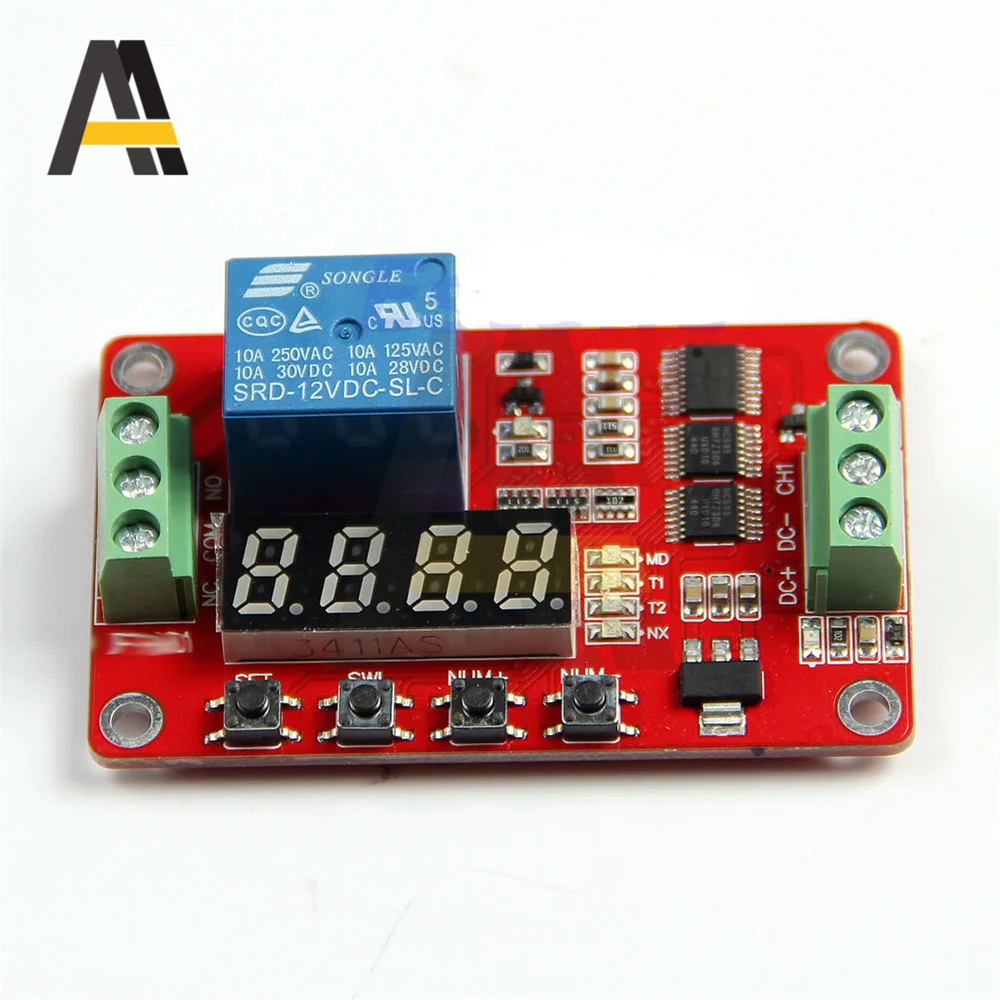 DC 5V 12V 24V 1 Channel Relay Module FRM01 Multifunction Relay Loop Delay Timer Switch Self-Locking Timing Board