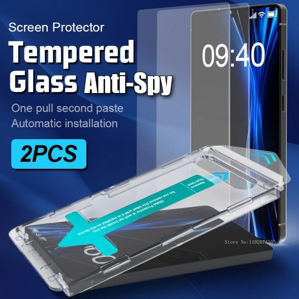

2Pcs Dust-Proof Application Anti-Spy Tempered Glass for Samsung Galaxy S25 Edge S24 Ultra S22 Plus S21FE S23 Ultra Privacy Films