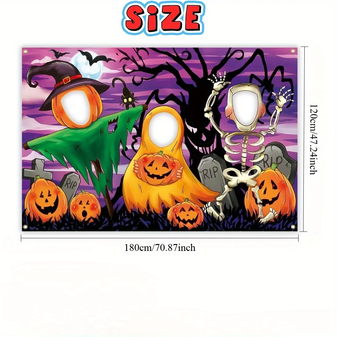 Wall Tapestry Large Large Tapestry 2D Flat Background Night of Horrors Halloween Photography Prop 47x71 Inches