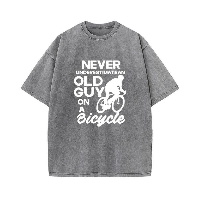 

Washed Pregnancy T Shirt Vintage Unisex High Street Running Funny Cycling Bike Cyclist Print Fashion Maternity T-shirt