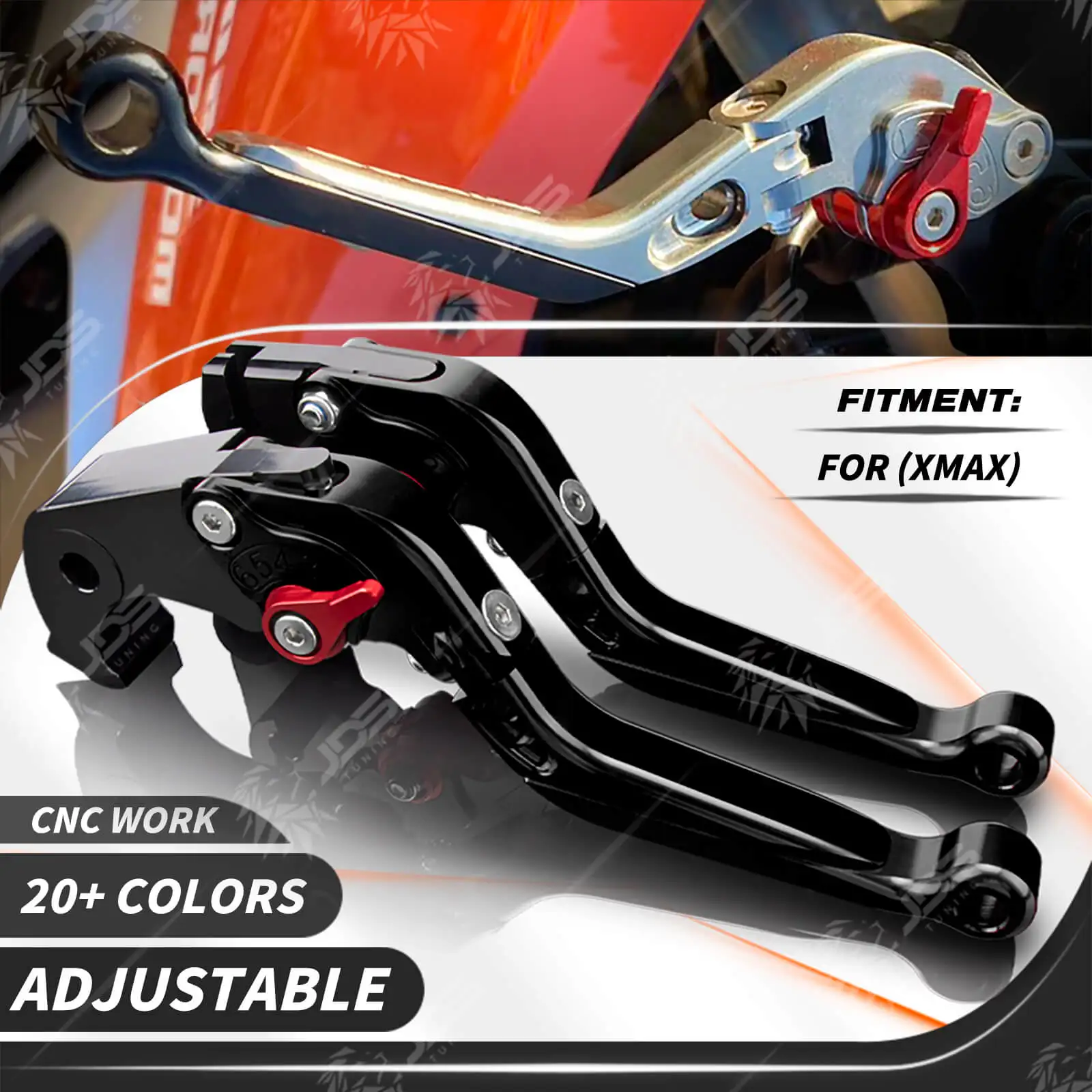 For Yamaha XMAX 400/300/250/125 Tech Max Clutch Lever Brake Lever Set Adjustable Folding Handle Levers Motor Accessories Parts