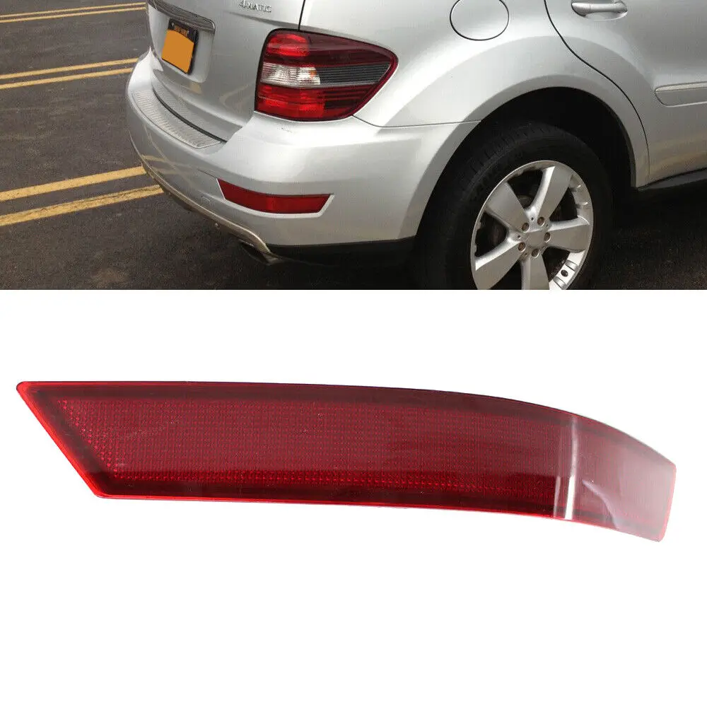 1648200374 1648200375 For Mercedes-Benz ML-Class W164 ML320 ML350 08~11 Rear Bumper Fog Light Tail Fog Lamp Reflector Red Lens